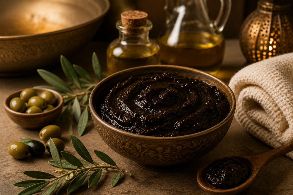 traditional black soap used in hammams